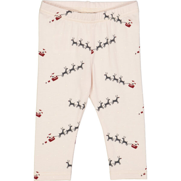 SANTA leggings med juleprint - Nightingale/ Cabernet/ Balsam cream - 92 92 Mønster/multi