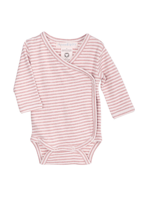 Nyfødt Slå-om Body - CLAYSTRIPE - 56 56 Lyserød